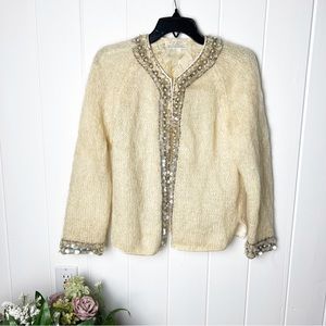 Vintage Cyn Les Embellished Cardigan Sweater